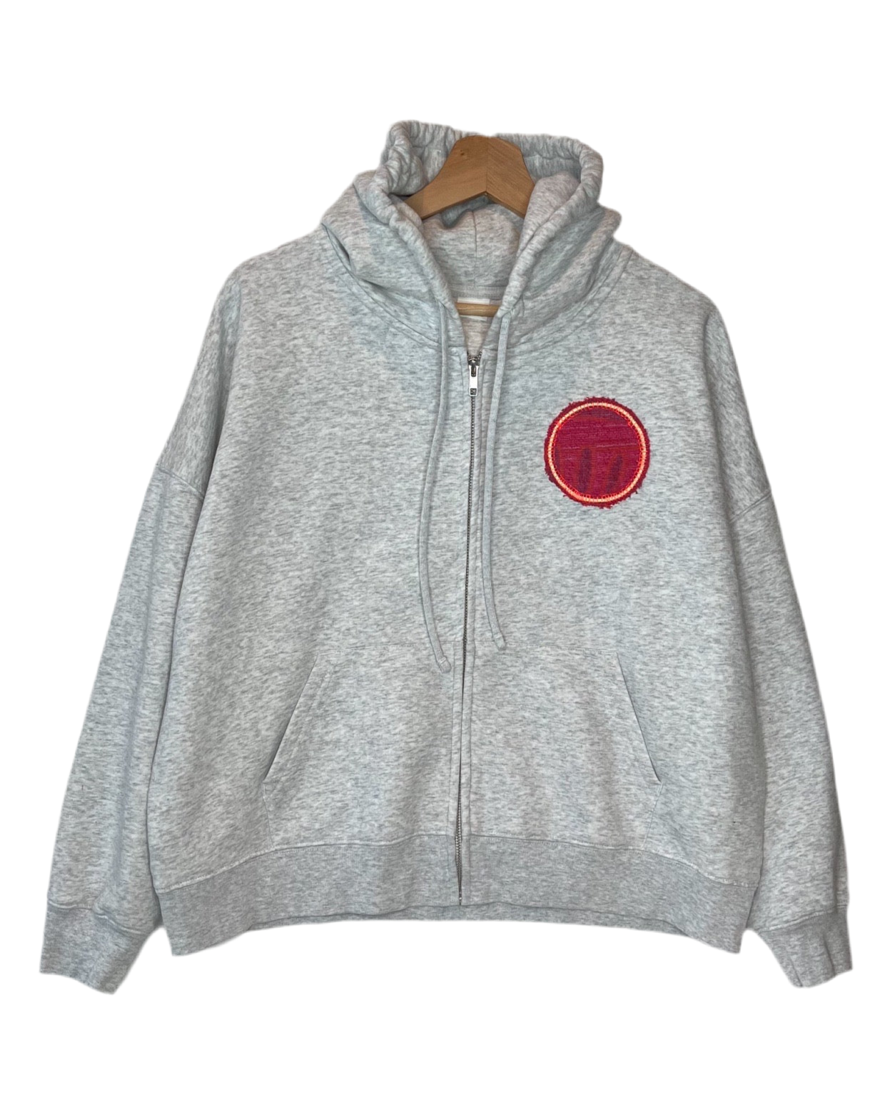 Large Heather Grey Making a Scene Zip Up Hoodie 2