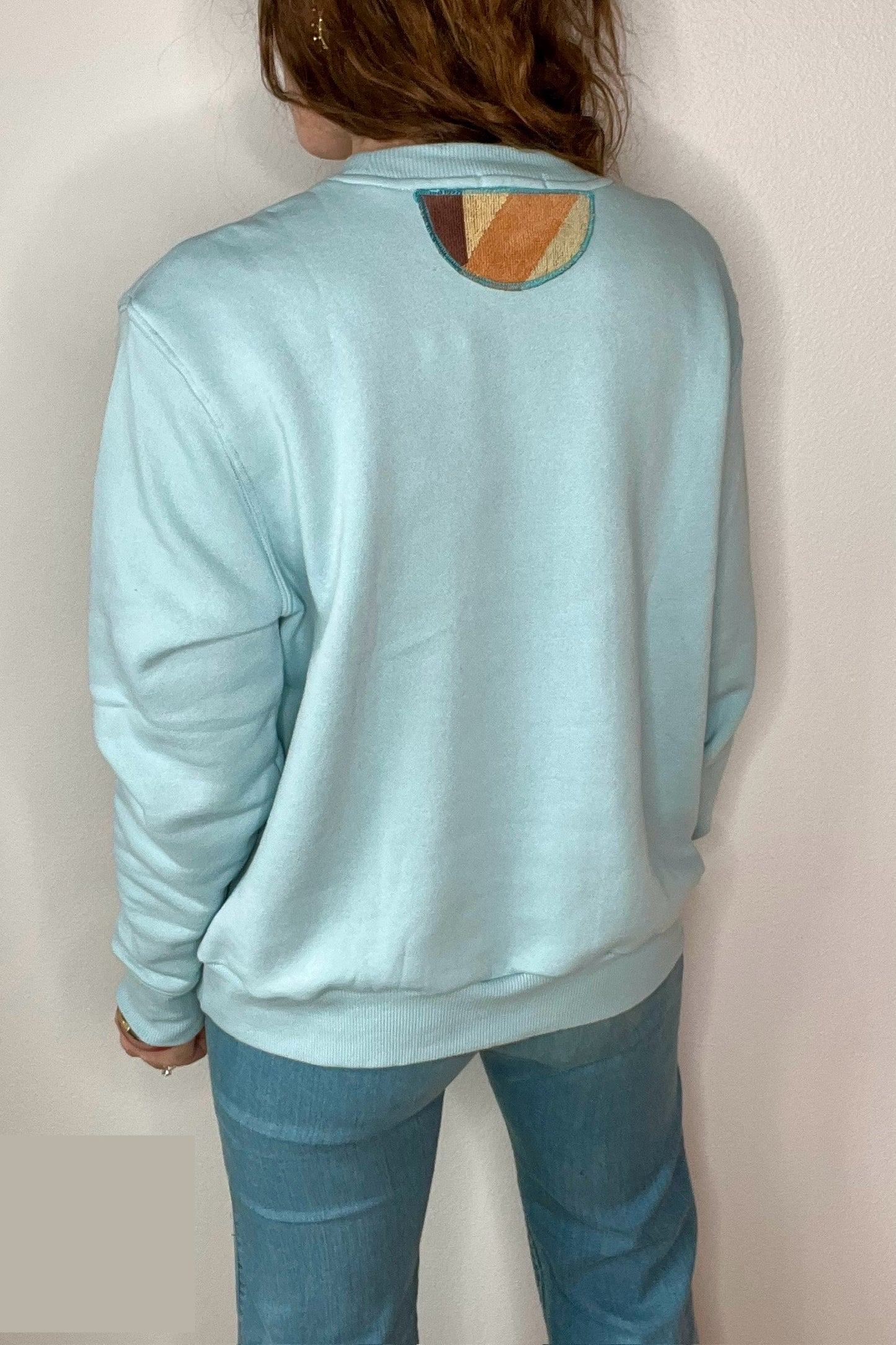 Large Pale Blue Mountain Sport Sweatshirt
