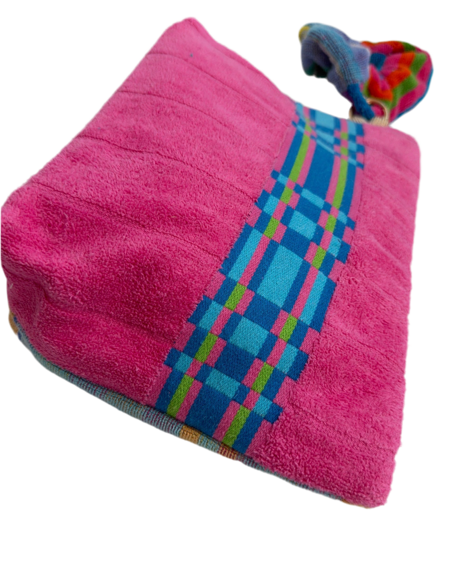 Repurposed Towel Beach Clutch "Living Large"