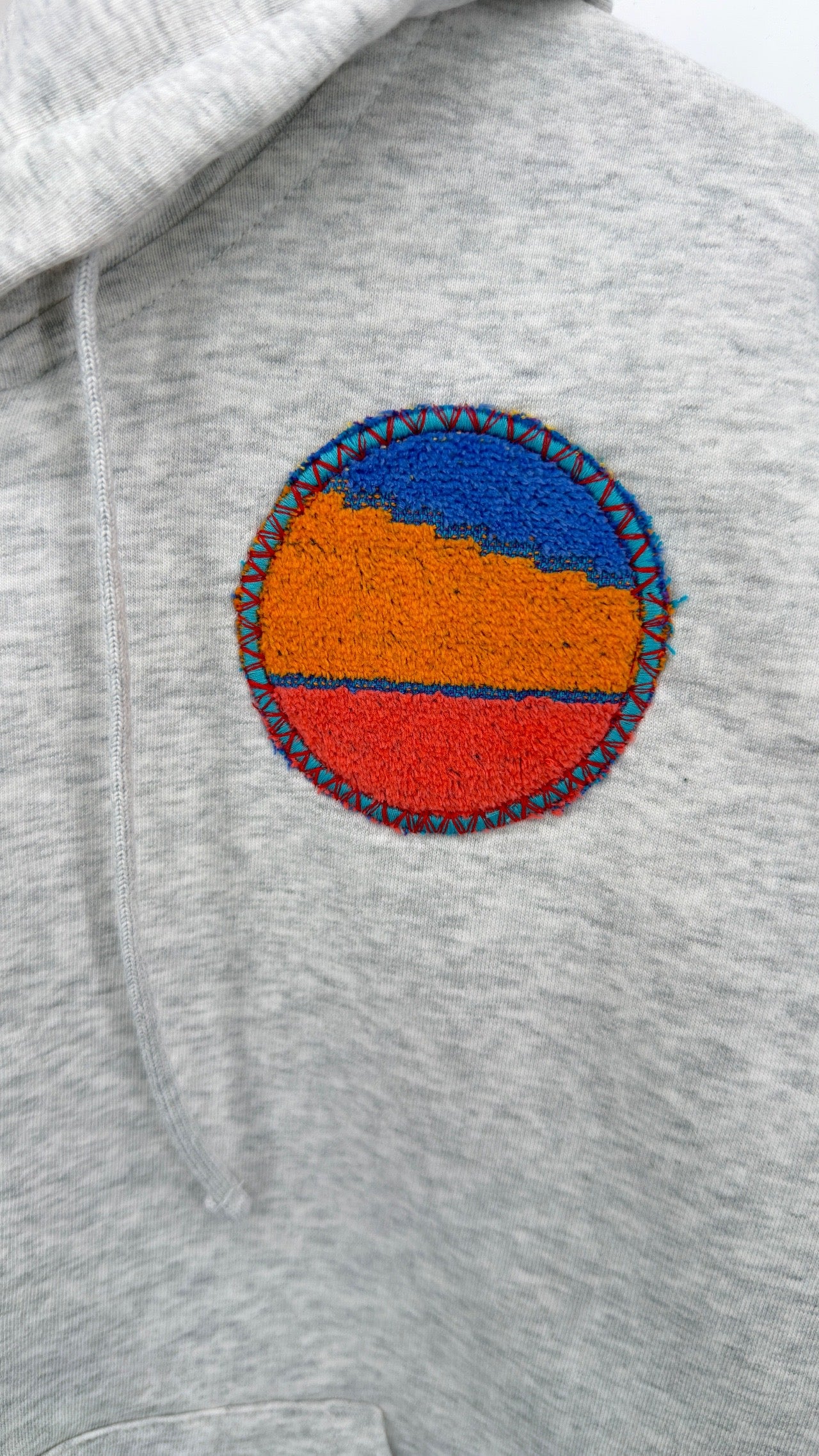 Large Light Heather Grey Making a Scene "Boardwalk" Zip Up Hoodie