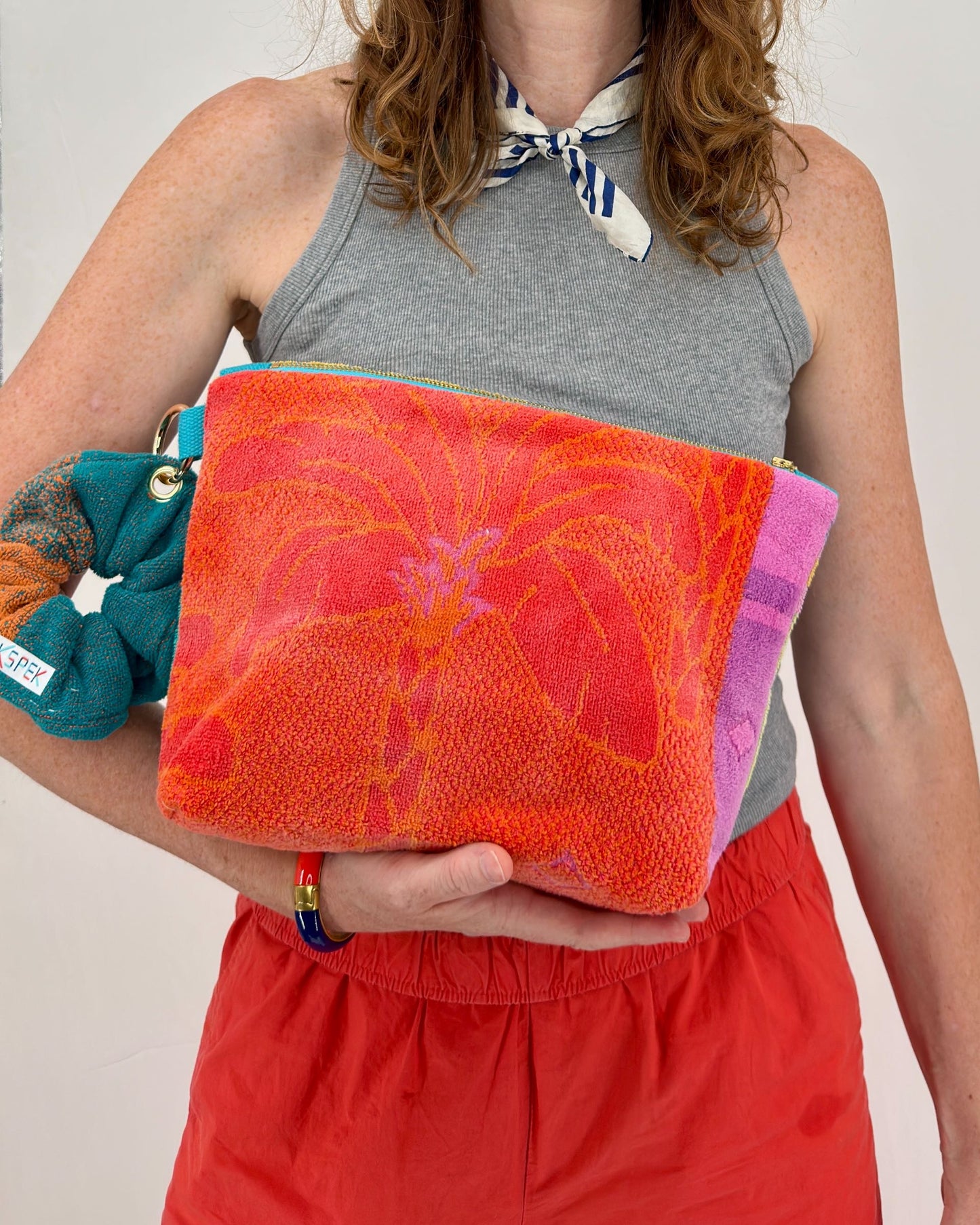 Repurposed Towel Beach Clutch "Ipanema"