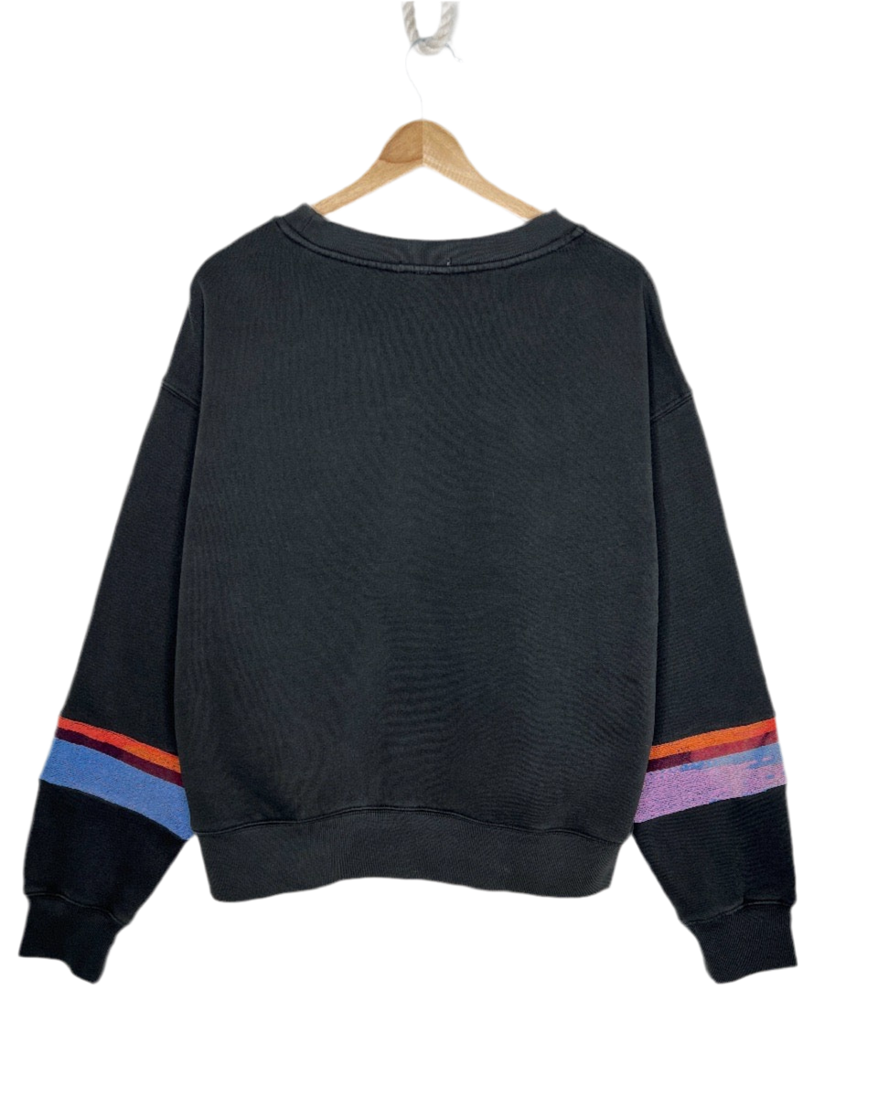 Large Faded Black Tide Check Sweatshirt