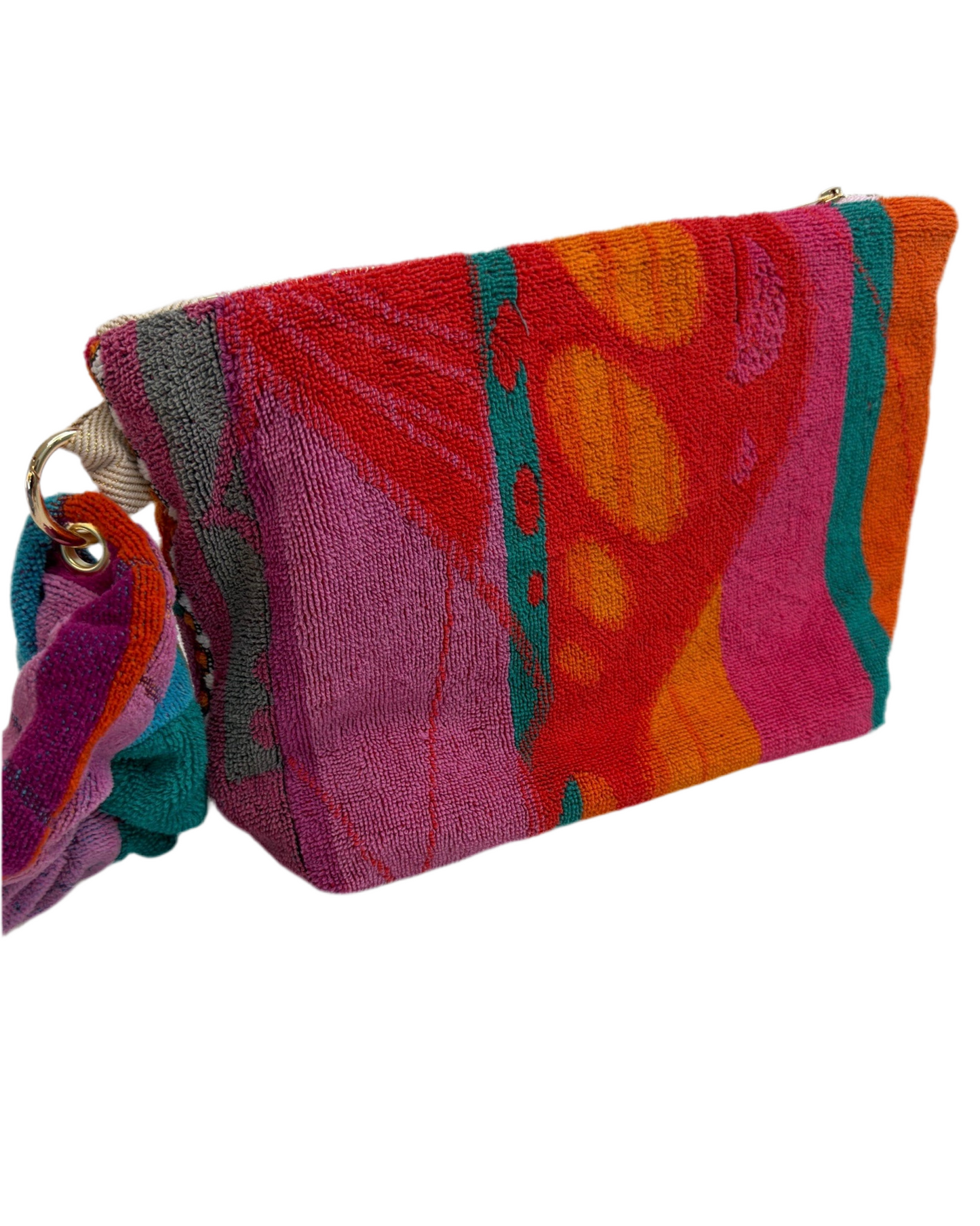 Repurposed Towel Beach Clutch "Shine Bright"