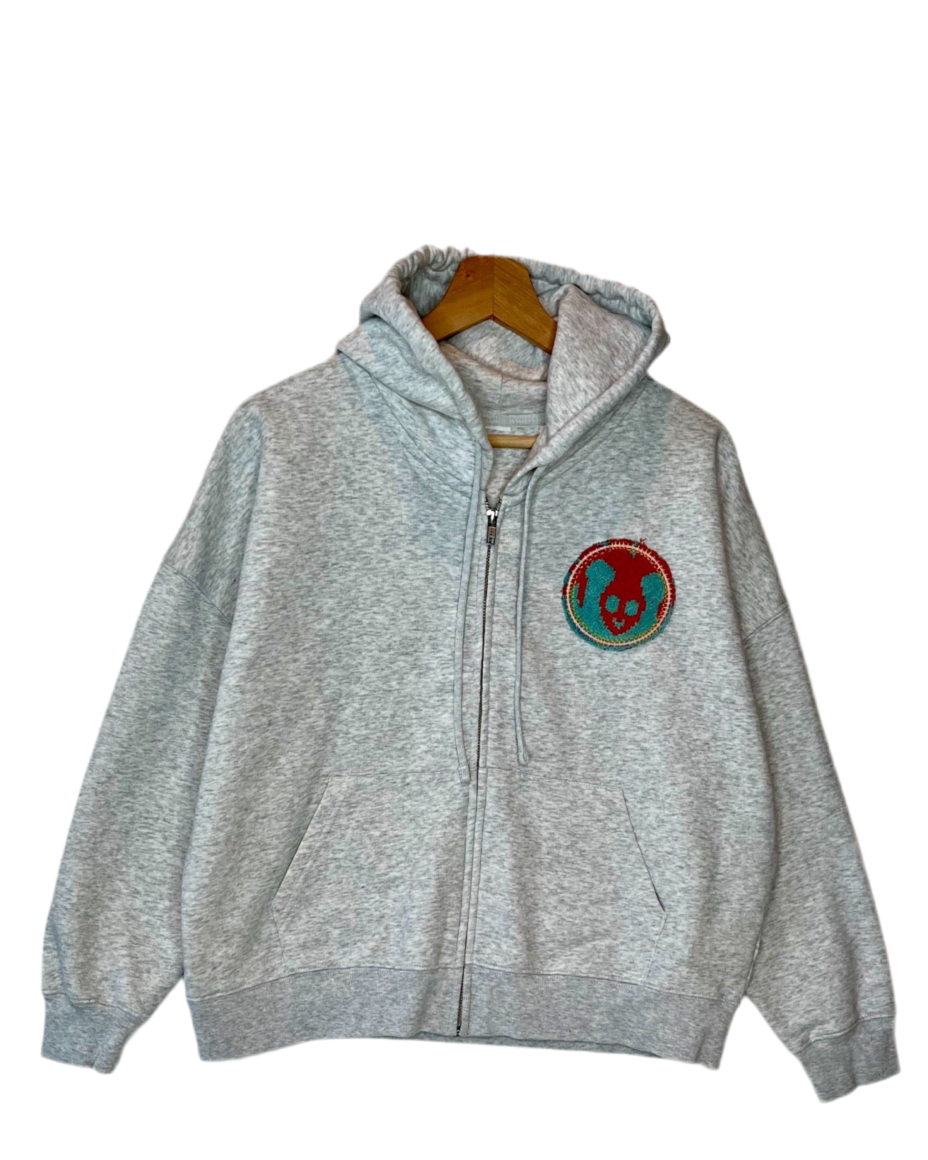 Medium Heather Grey Making a Scene Zip Up Hoodie