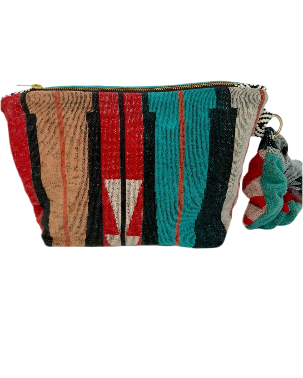 Repurposed Towel Beach Clutch "Go West"