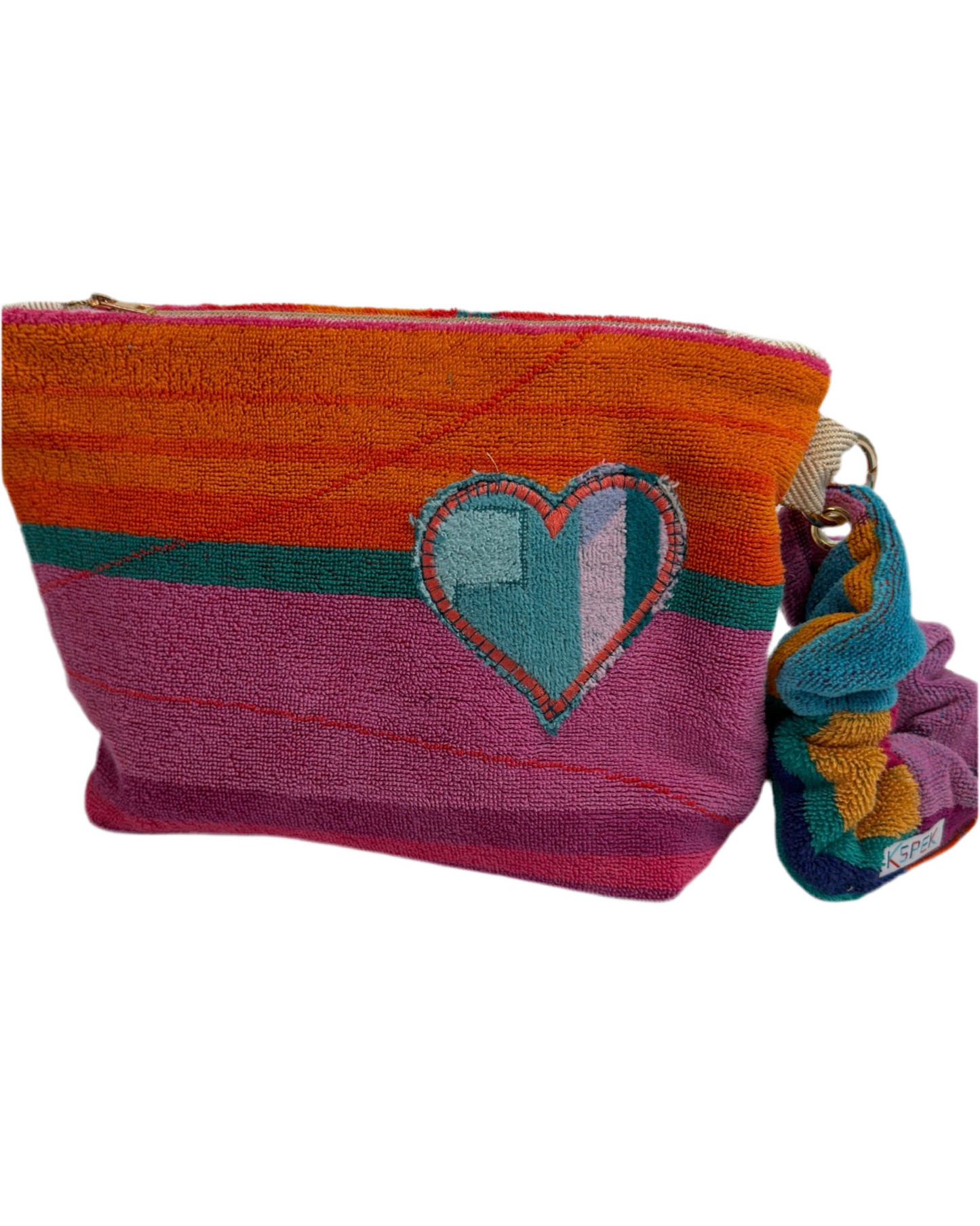 Repurposed Towel Beach Clutch "Shine Bright"