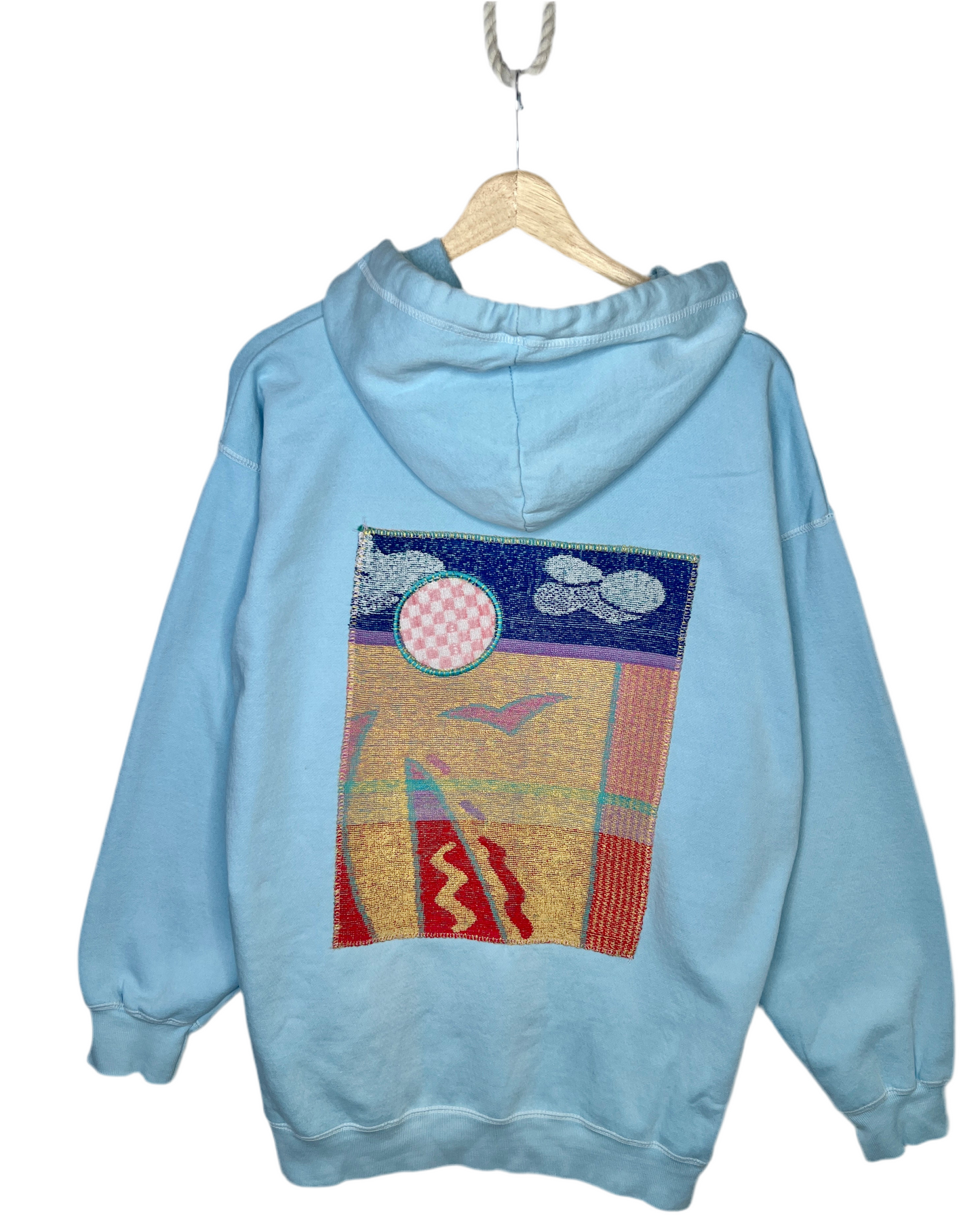 Large Aqua Making a Scene Pullover Hoodie