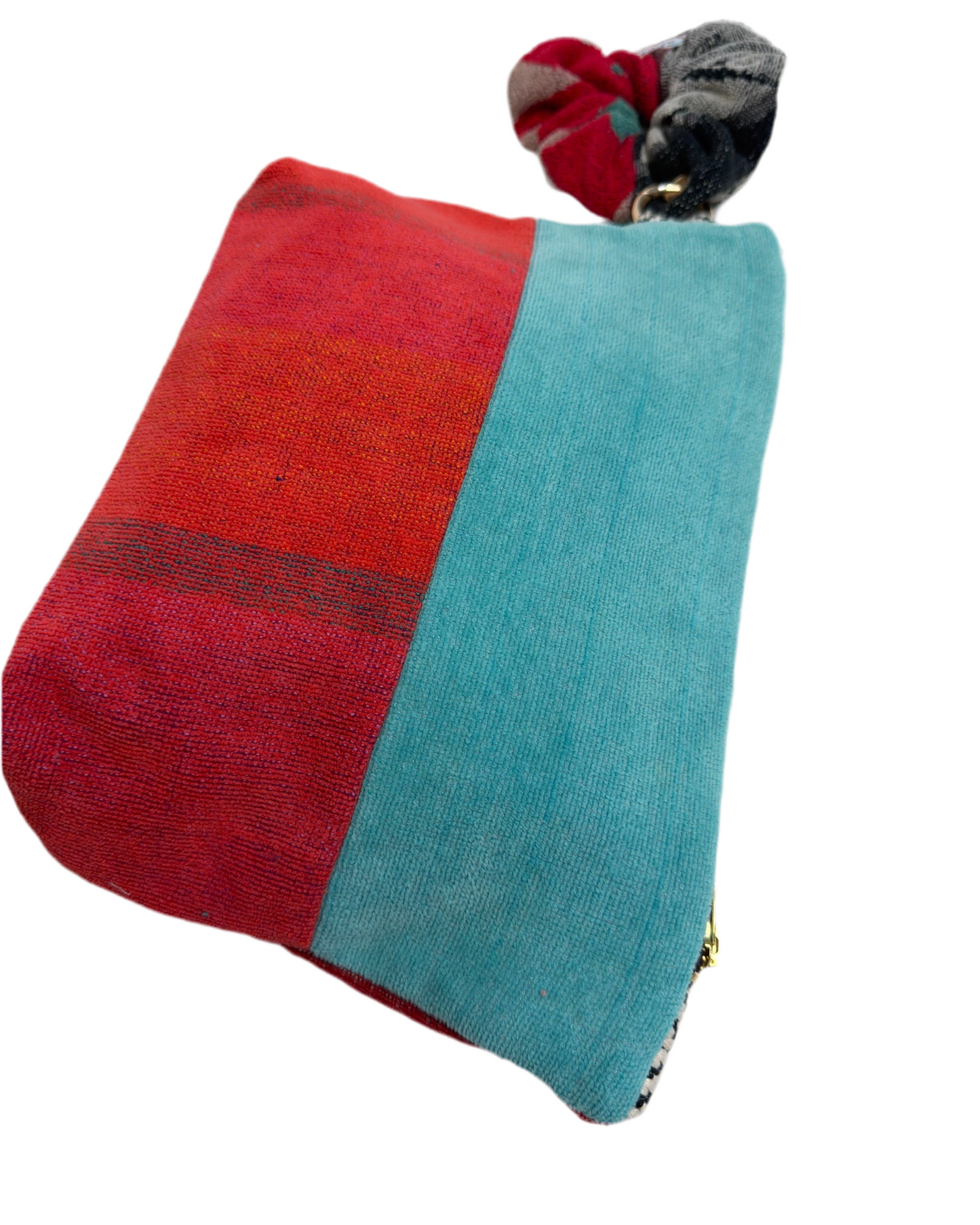 Repurposed Towel Beach Clutch "Go West"