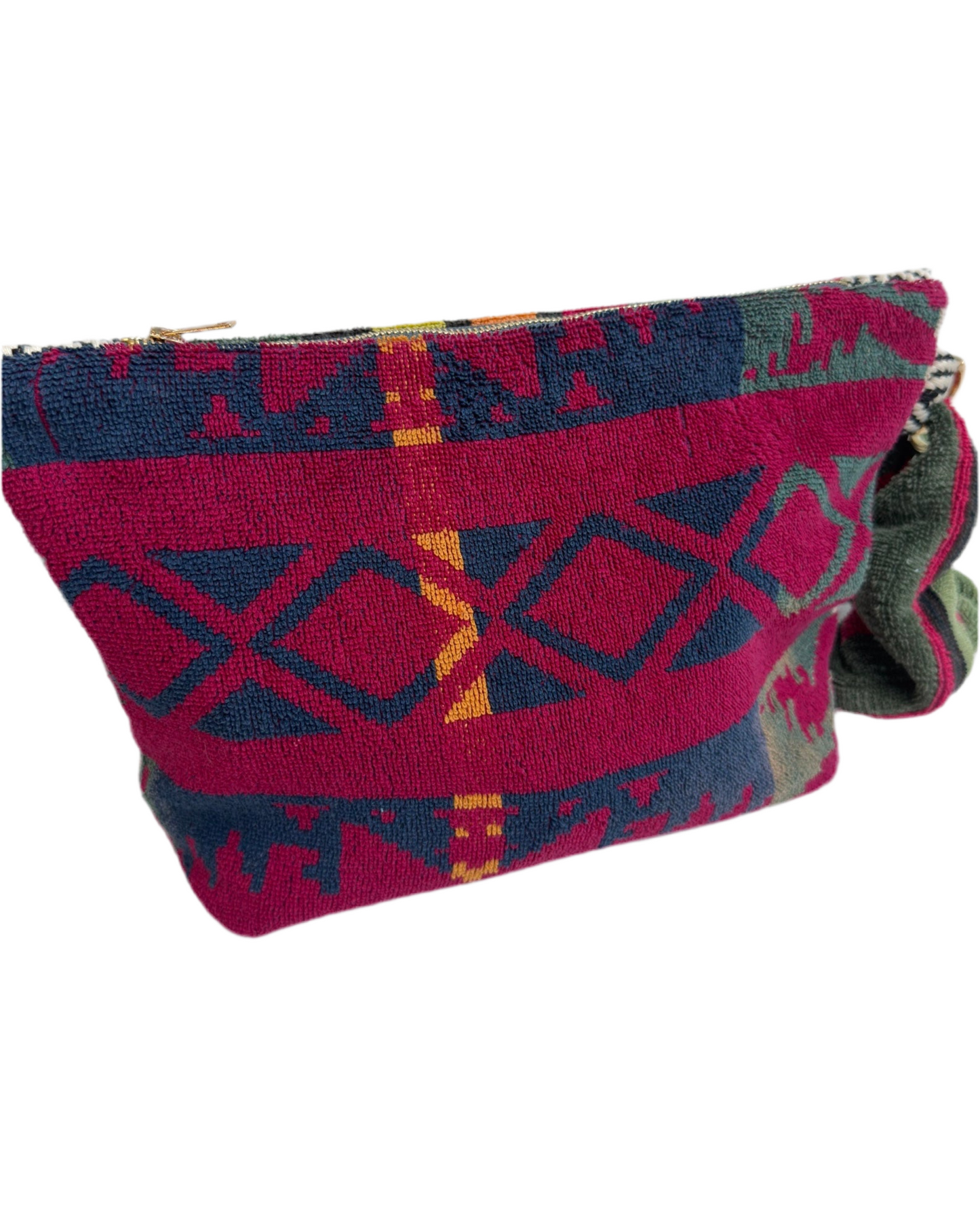 Repurposed Towel Beach Clutch "Cabin Vibes"