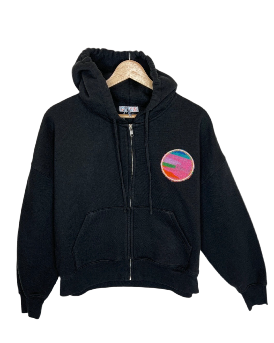 Small Black Making a Scene Zip Up Hoodie