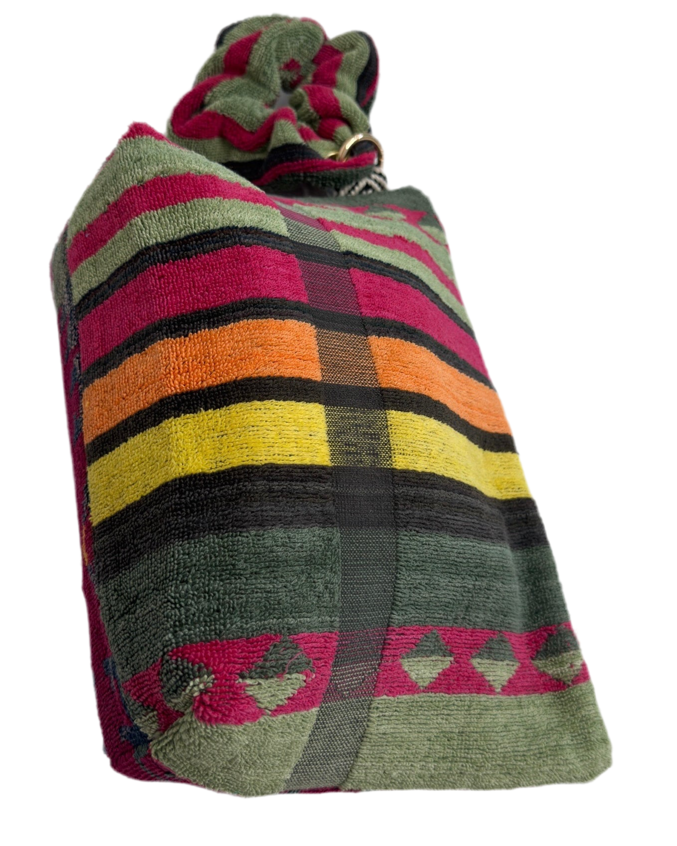 Repurposed Towel Beach Clutch "Cabin Vibes"