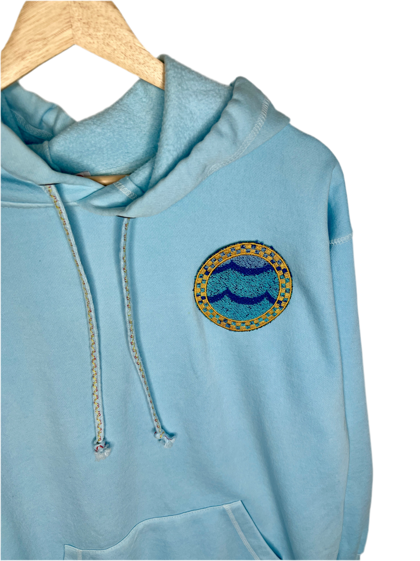 Large Aqua Making a Scene Pullover Hoodie