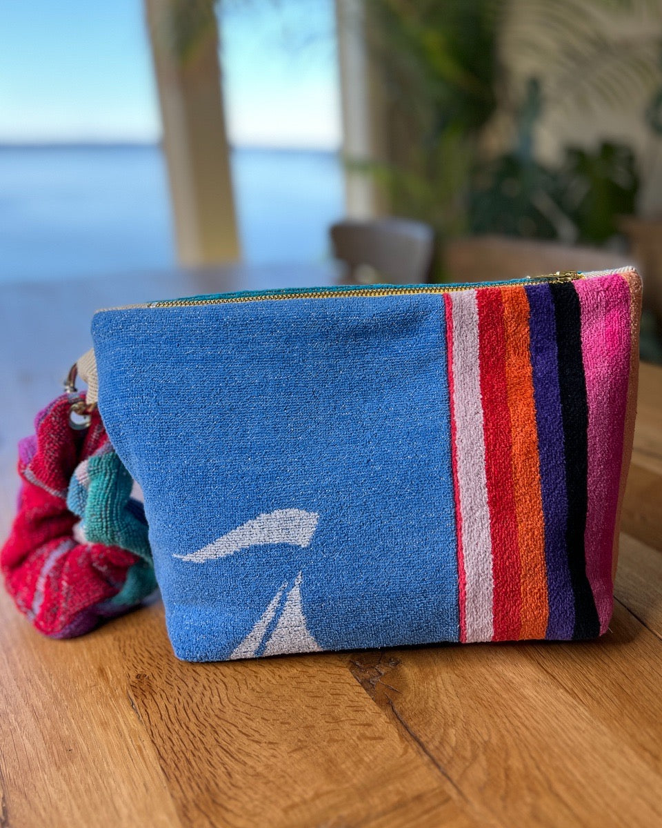 Repurposed Towel Beach Clutch "Burgee Buddy"