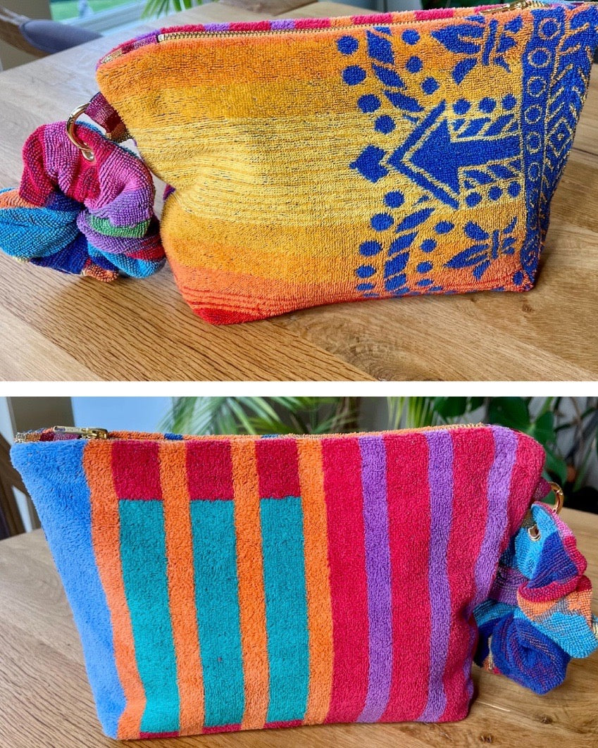 Repurposed Towel Beach Clutch “Pool Queen”