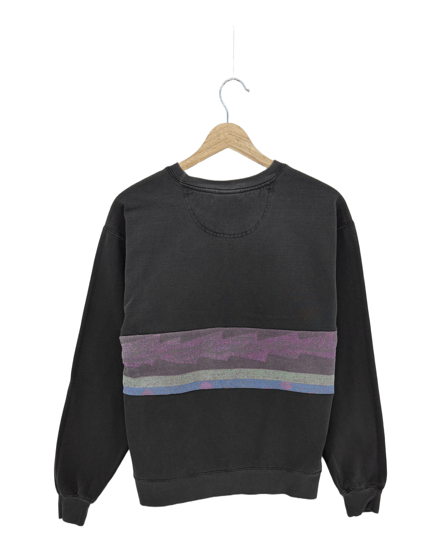 Medium Pepper Sunset Chaser "Coastal Dreamscape" — one-of-a-kind upcycled vintage beach towel sweatshirt, handmade by Kspek, view 4