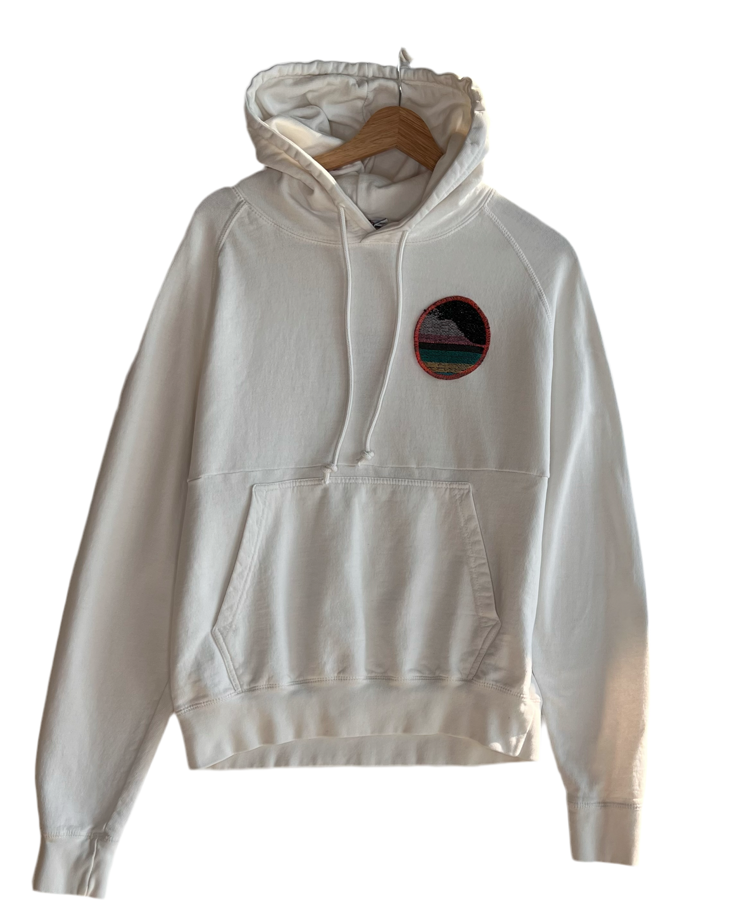 Medium White Backyard Vista Hoodie