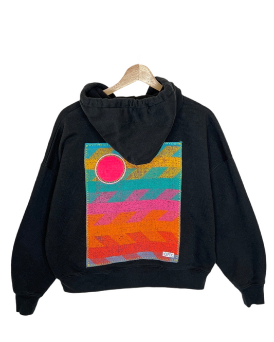 Small Black Making a Scene Zip Up Hoodie