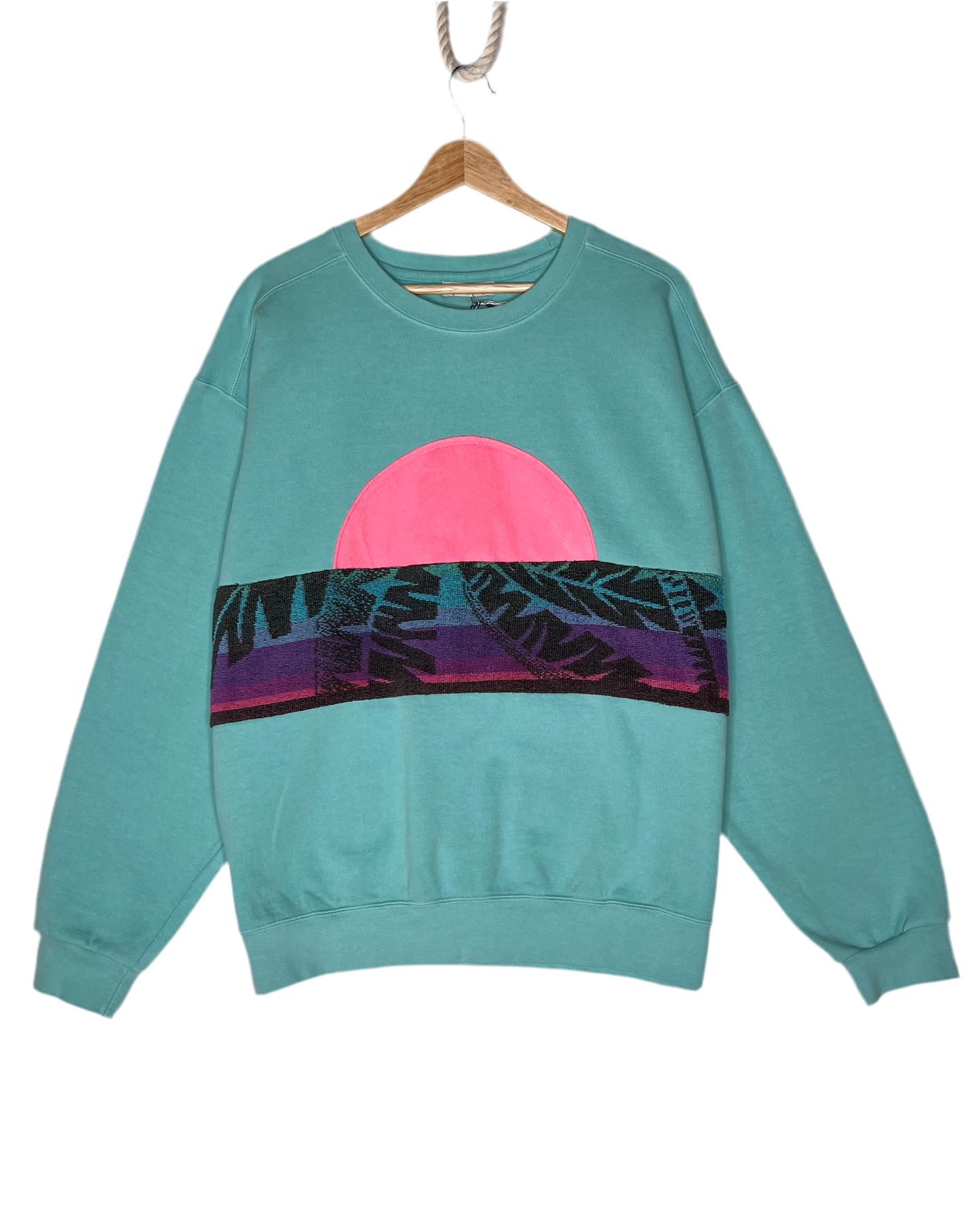 XLarge Light Teal Sunset Chaser “Palm Paradise”