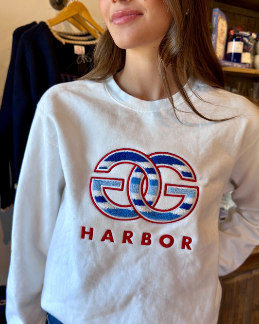 White Striped Double G Gig Harbor Sweatshirt