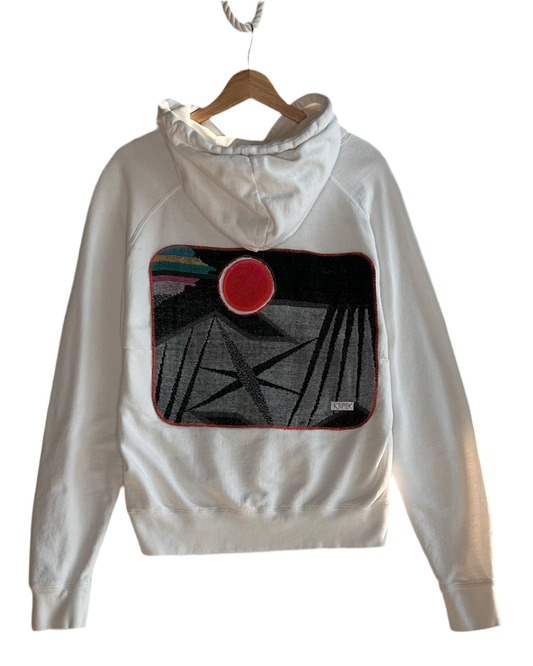 Medium White Backyard Vista Hoodie