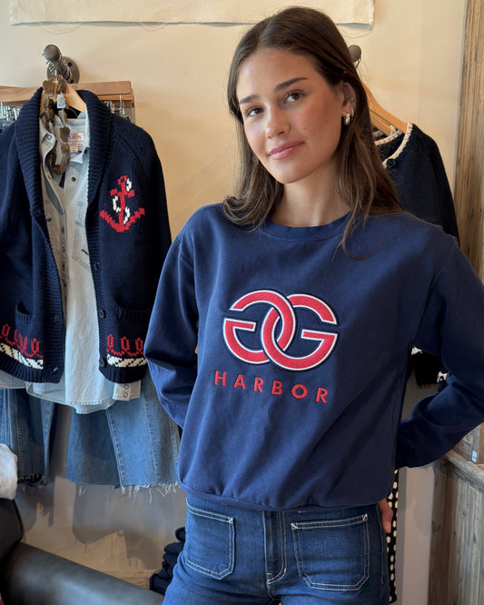Navy Double G Gig Harbor Sweatshirt