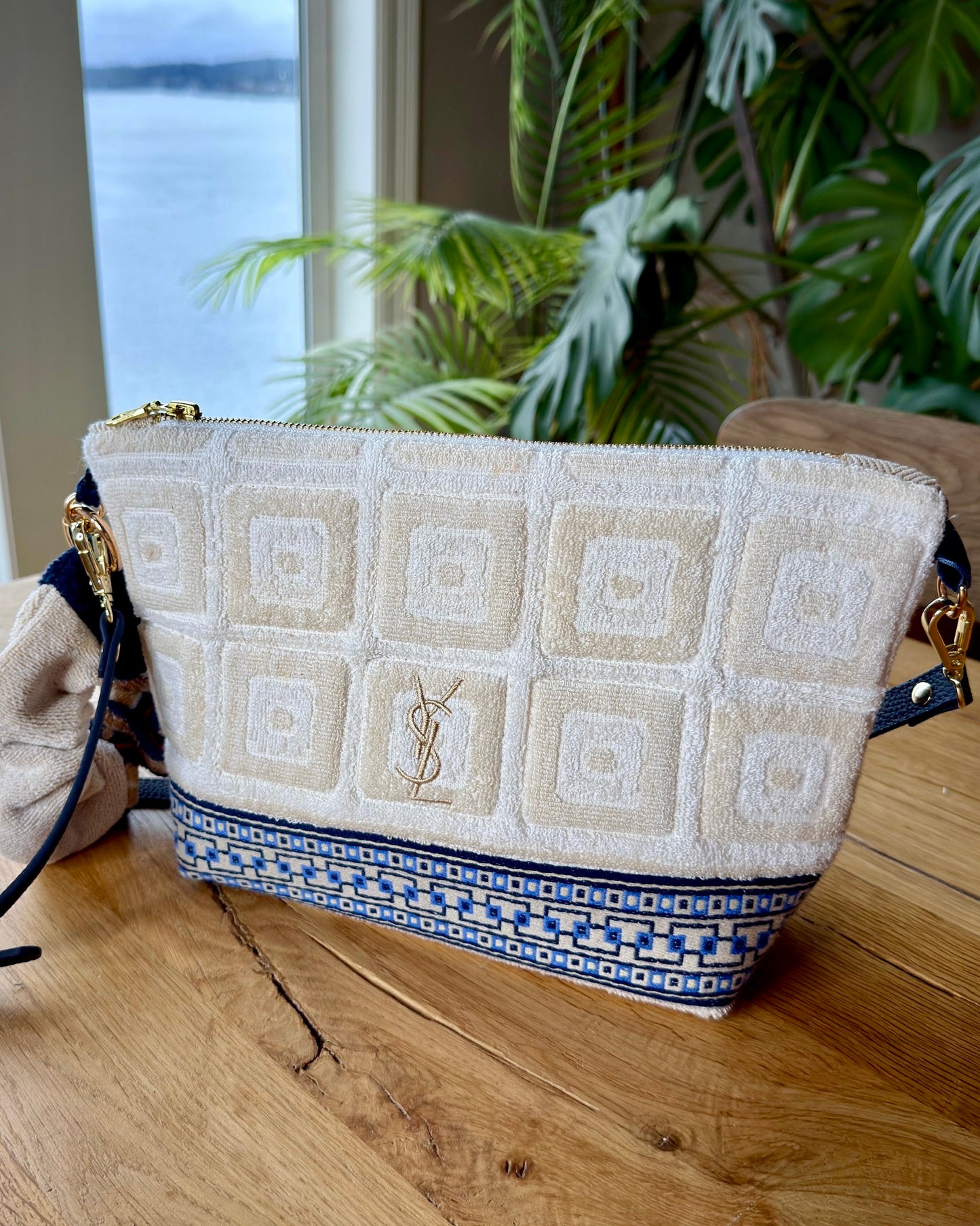 Ophelia Designer Crossbody Clutch YSL Cream