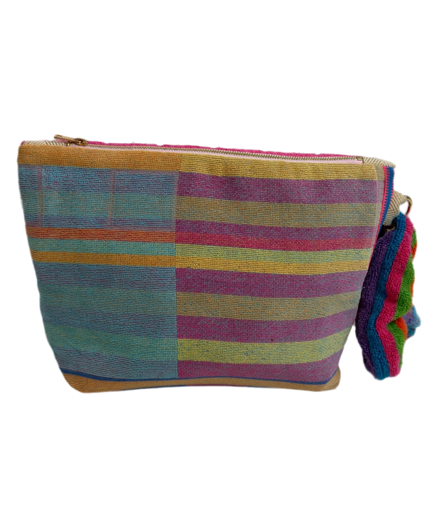 Repurposed Towel Beach Clutch "Living Large"