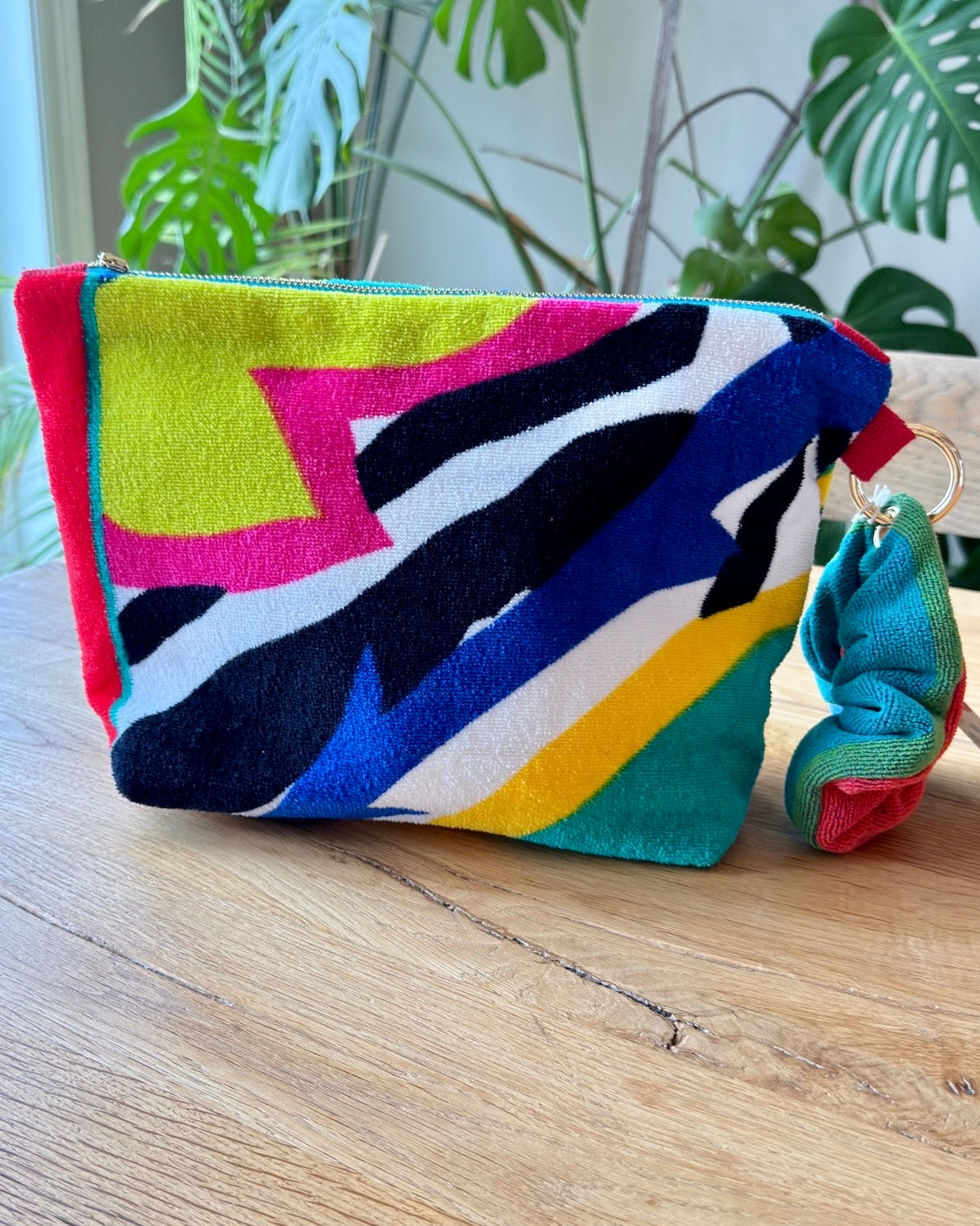 Repurposed Towel Beach Clutch "Farm Rioesque"