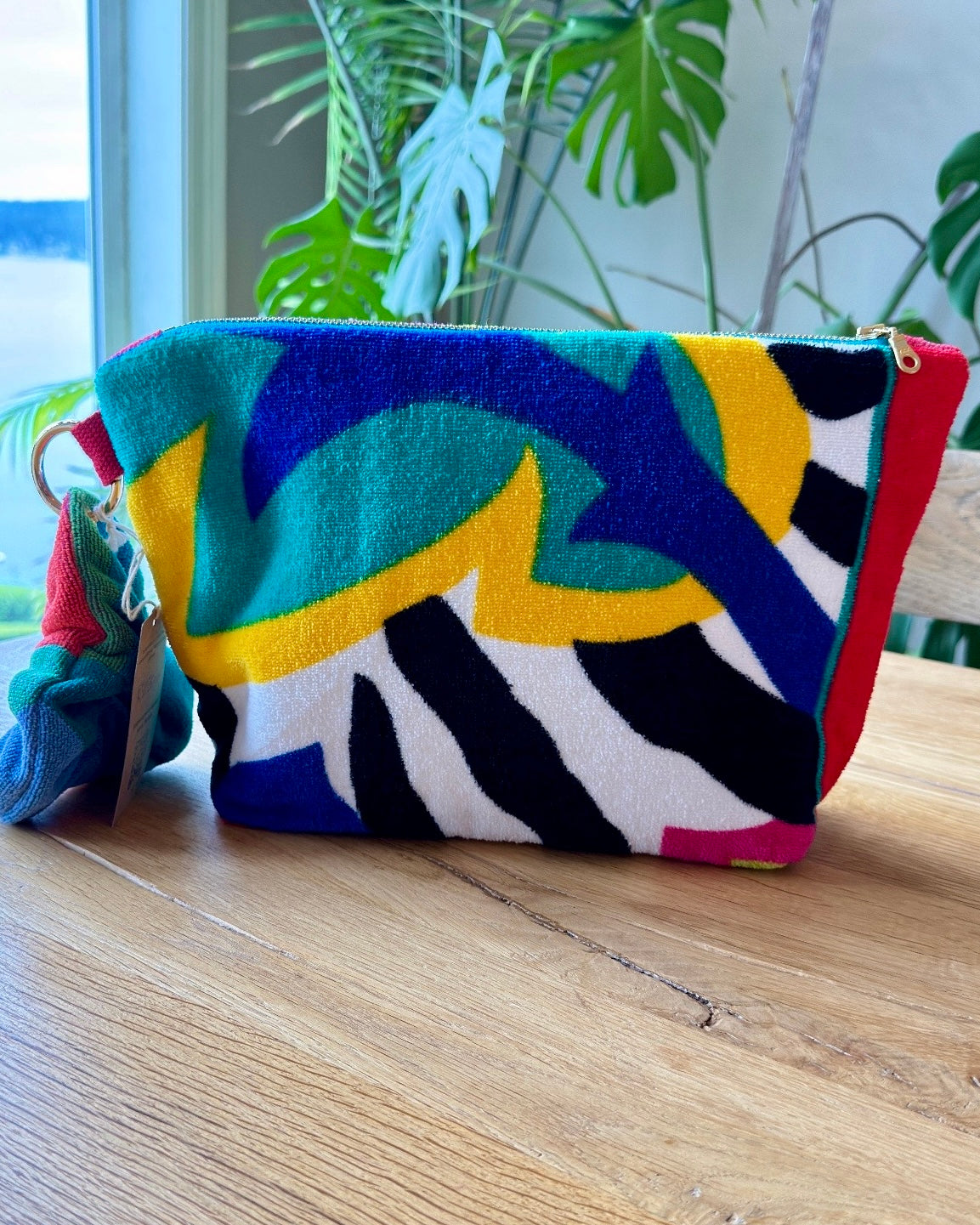 Repurposed Towel Beach Clutch "Farm Rioesque"