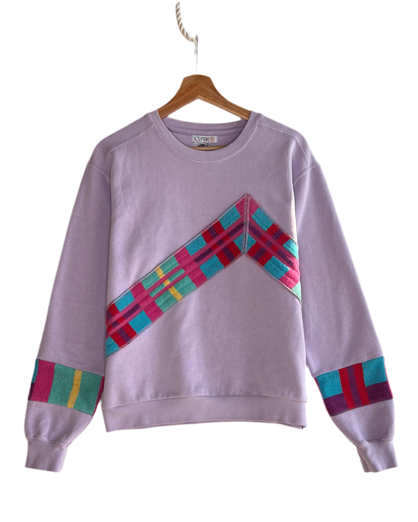 Small Lavender Chevron Crew