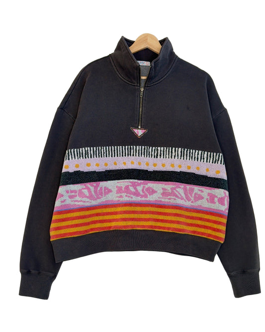 Large Faded Black 1/4 Zip