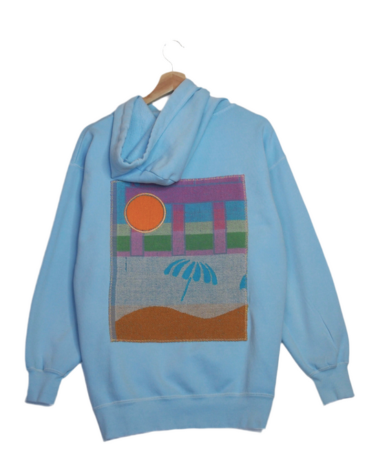 Small Aqua Making a Scene Pullover Hoodie