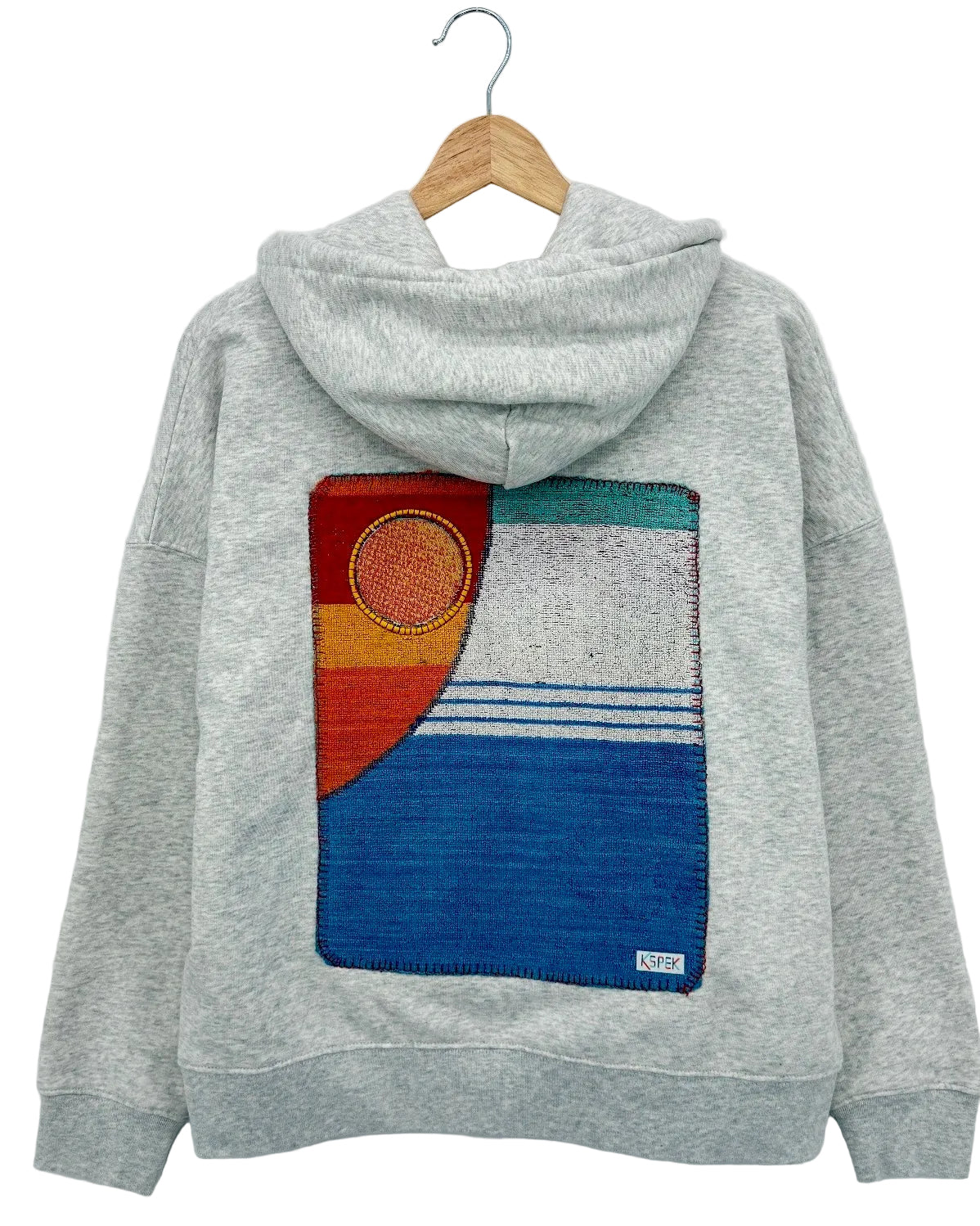 Large Light Heather Grey Making a Scene "Boardwalk" Zip Up Hoodie