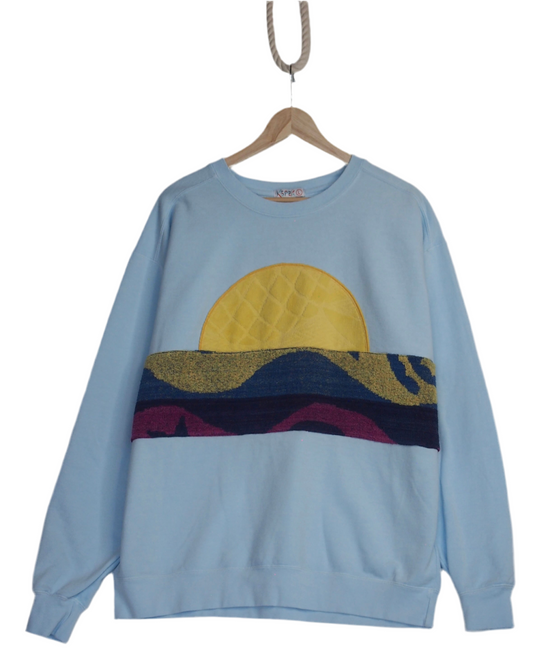 Large Aqua Sunset Chaser “Wave Length”
