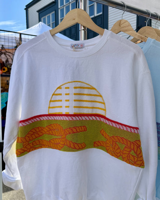 Medium White Sunset Chaser "Waveswept Dreams"
