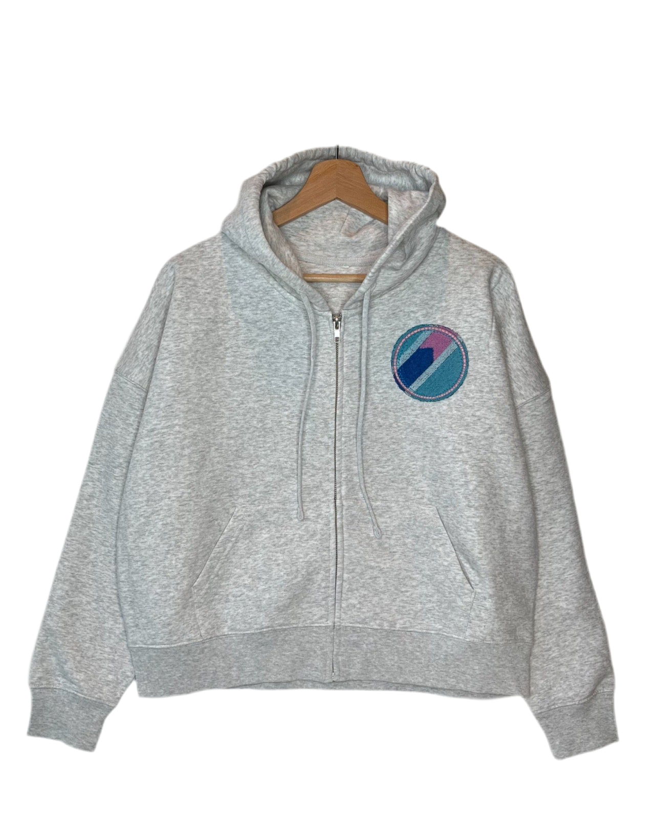 Small Heather Grey Making a Scene Zip Up Hoodie