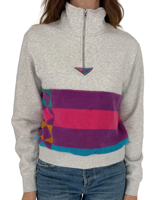 Small Light Heather Grey 1/4 Zip