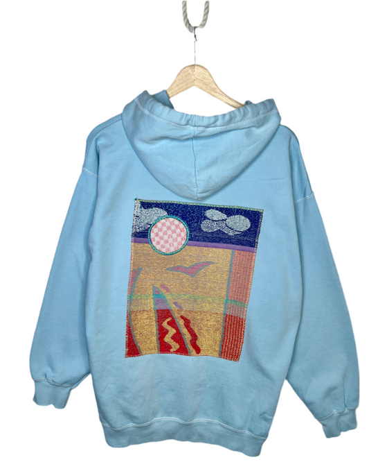 Large Aqua Making a Scene Pullover Hoodie