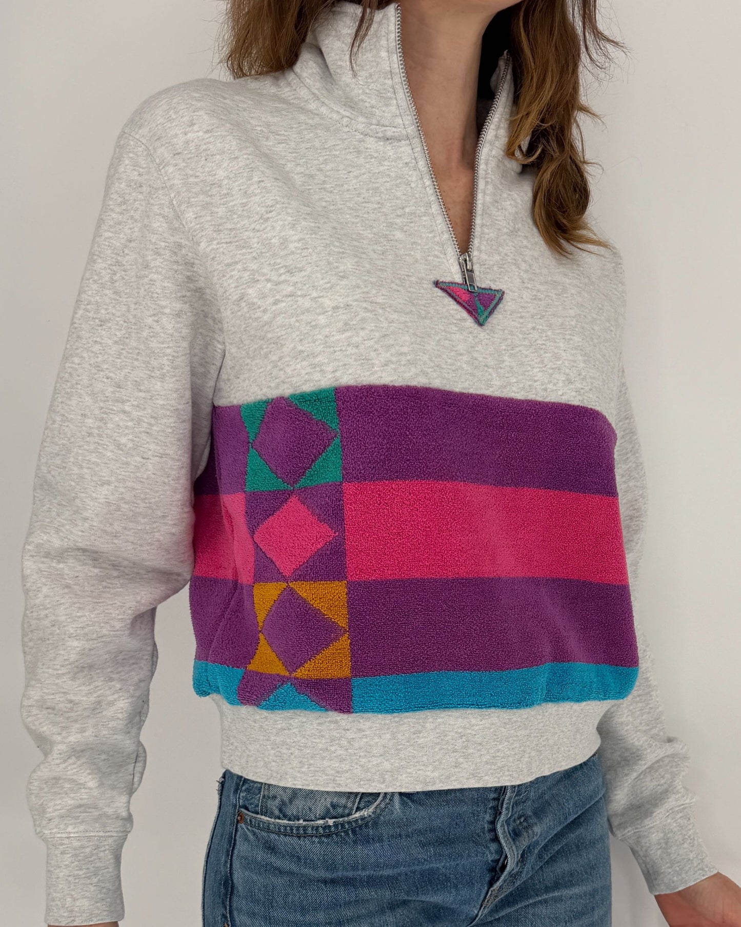 Small Light Heather Grey 1/4 Zip