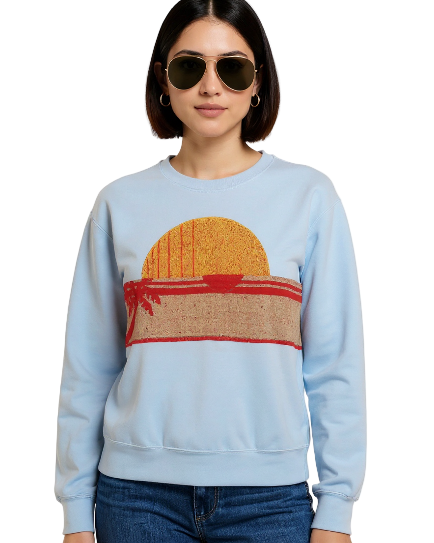 Small Aqua Sunset Chaser "Desert Palm"