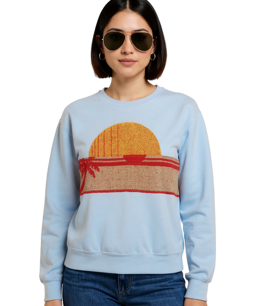 Small Aqua Sunset Chaser "Desert Palm"