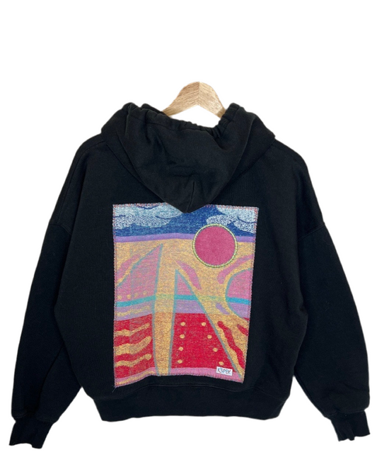 Small Black Making a Scene Zip Up Hoodie