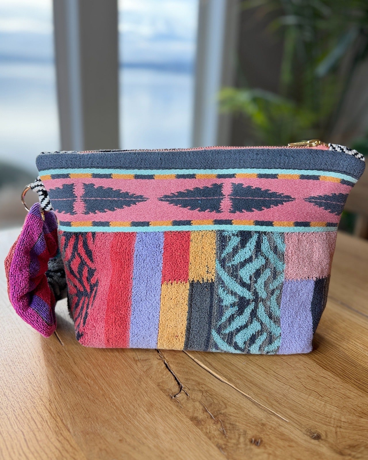 Repurposed Towel Beach Clutch "Weekend Playdate"