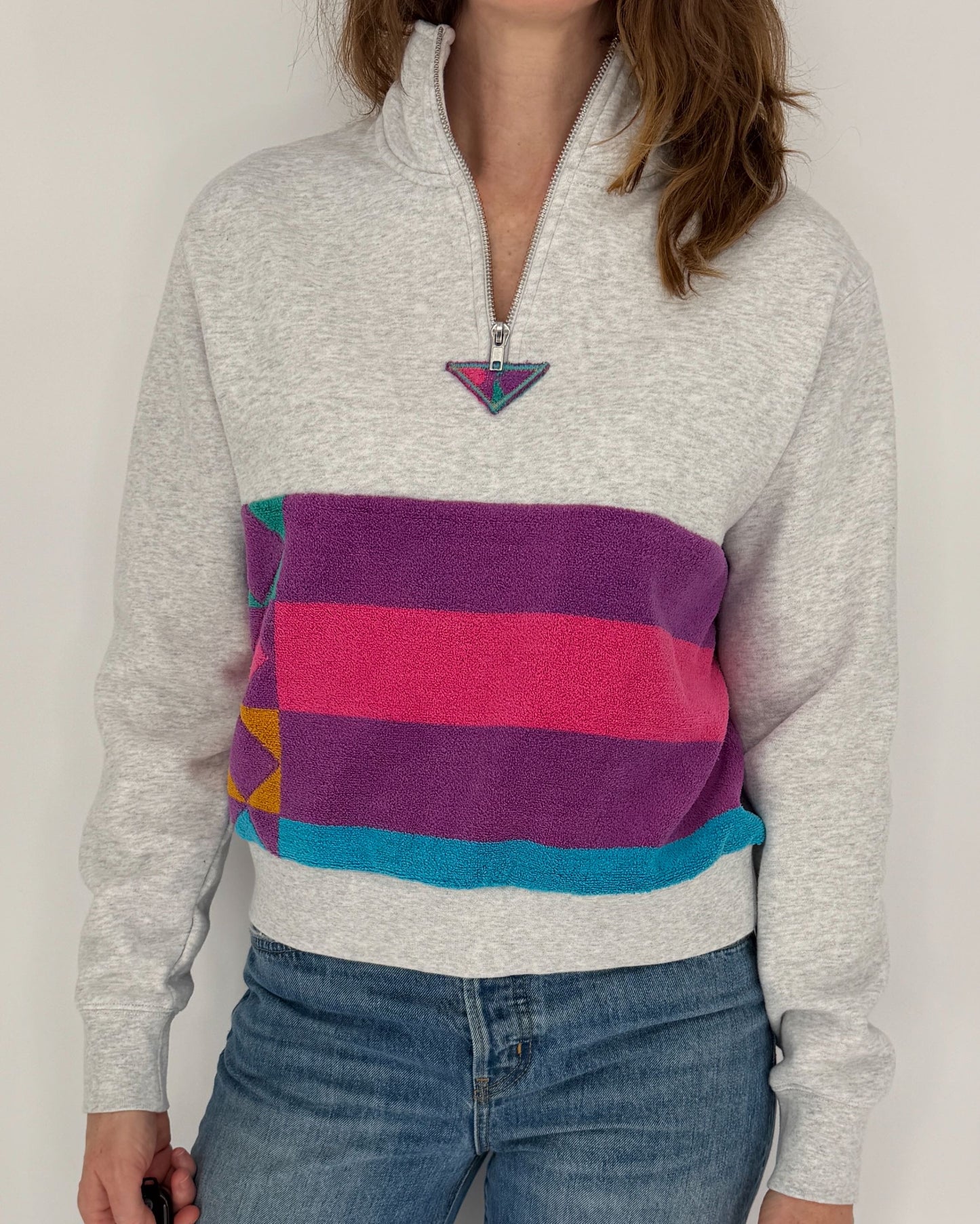 Small Light Heather Grey 1/4 Zip