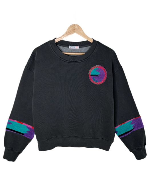 Small Faded Black Tide Check Sweatshirt