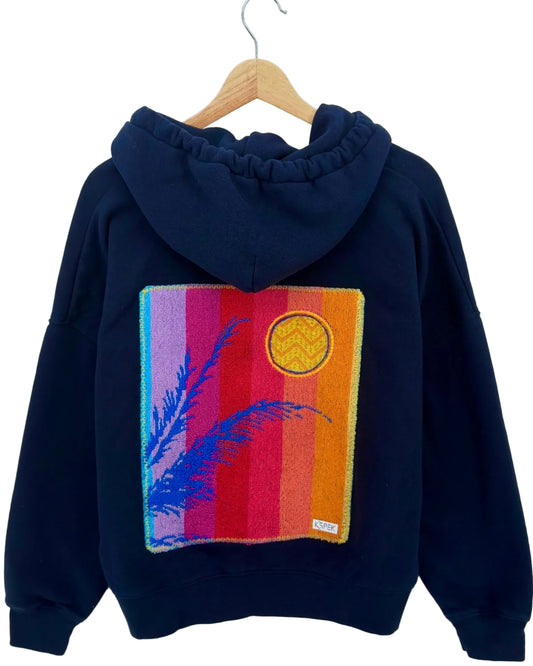 Large Navy Making a Scene "Blue Palm" Zip Up Hoodie
