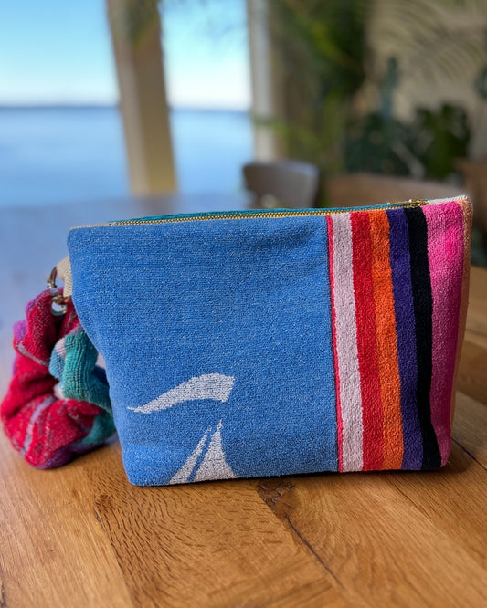 Repurposed Towel Beach Clutch "Burgee Buddy"