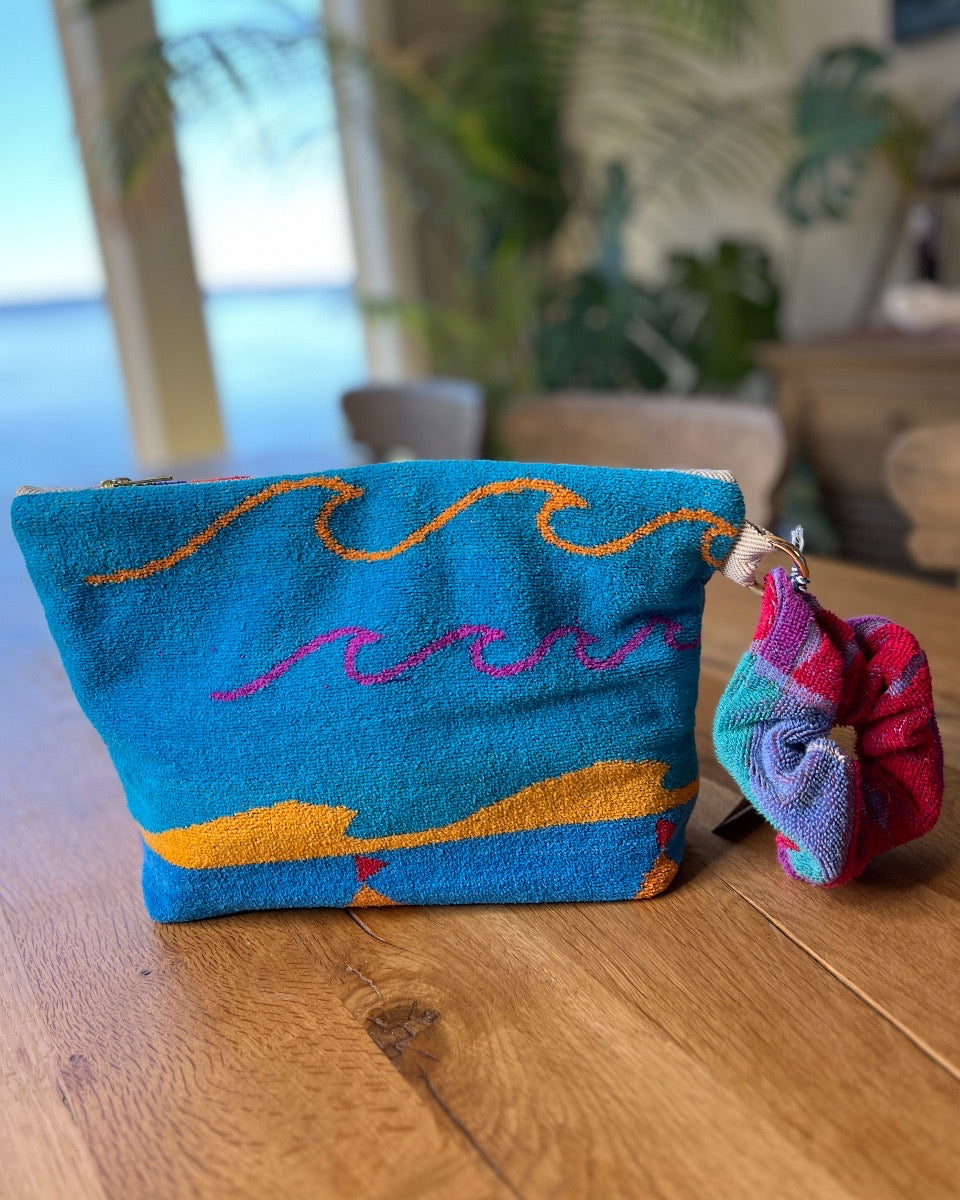 Repurposed Towel Beach Clutch "Burgee Buddy"