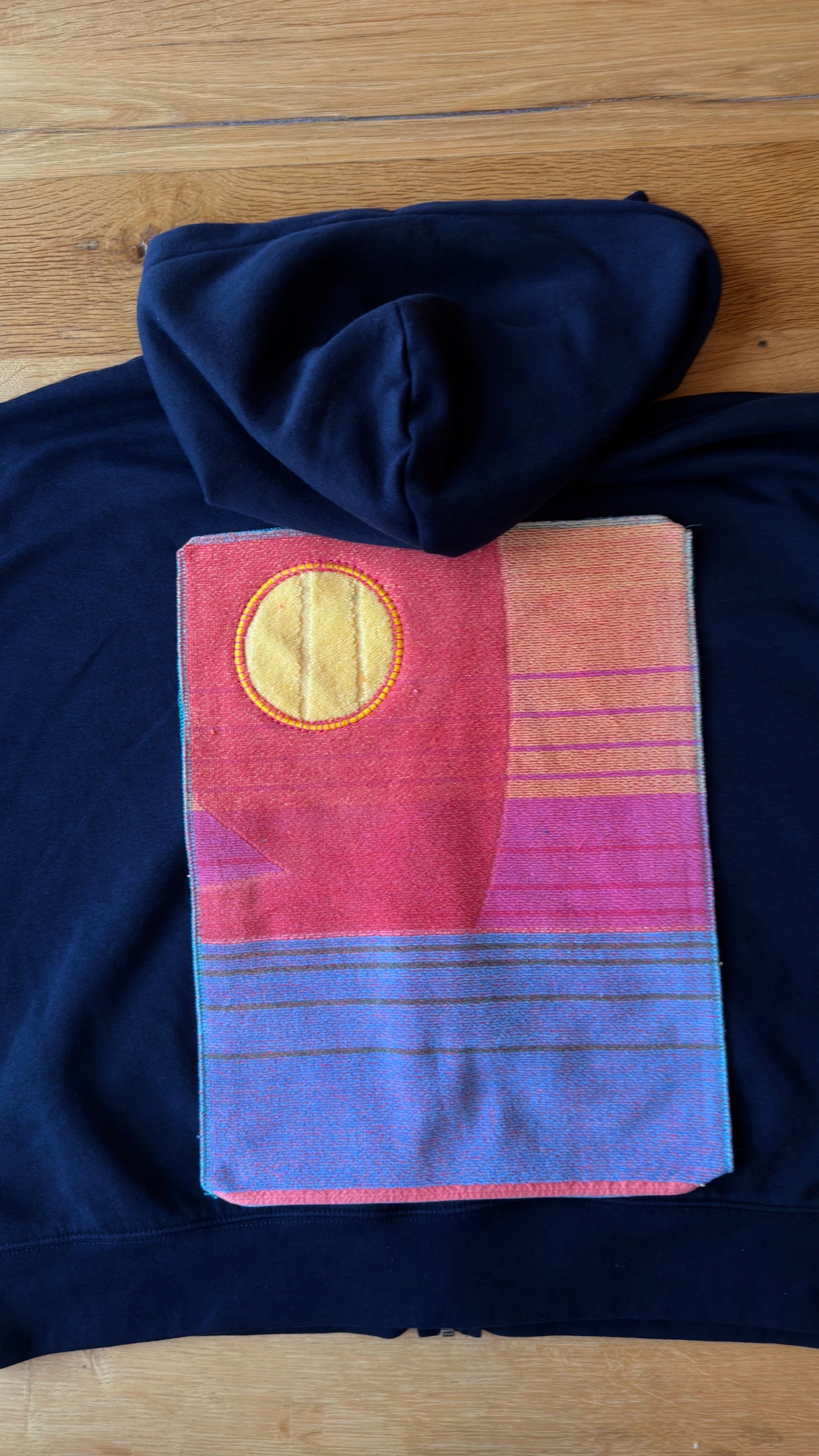 Medium Navy Making a Scene Zip Up Hoodie For Meridth