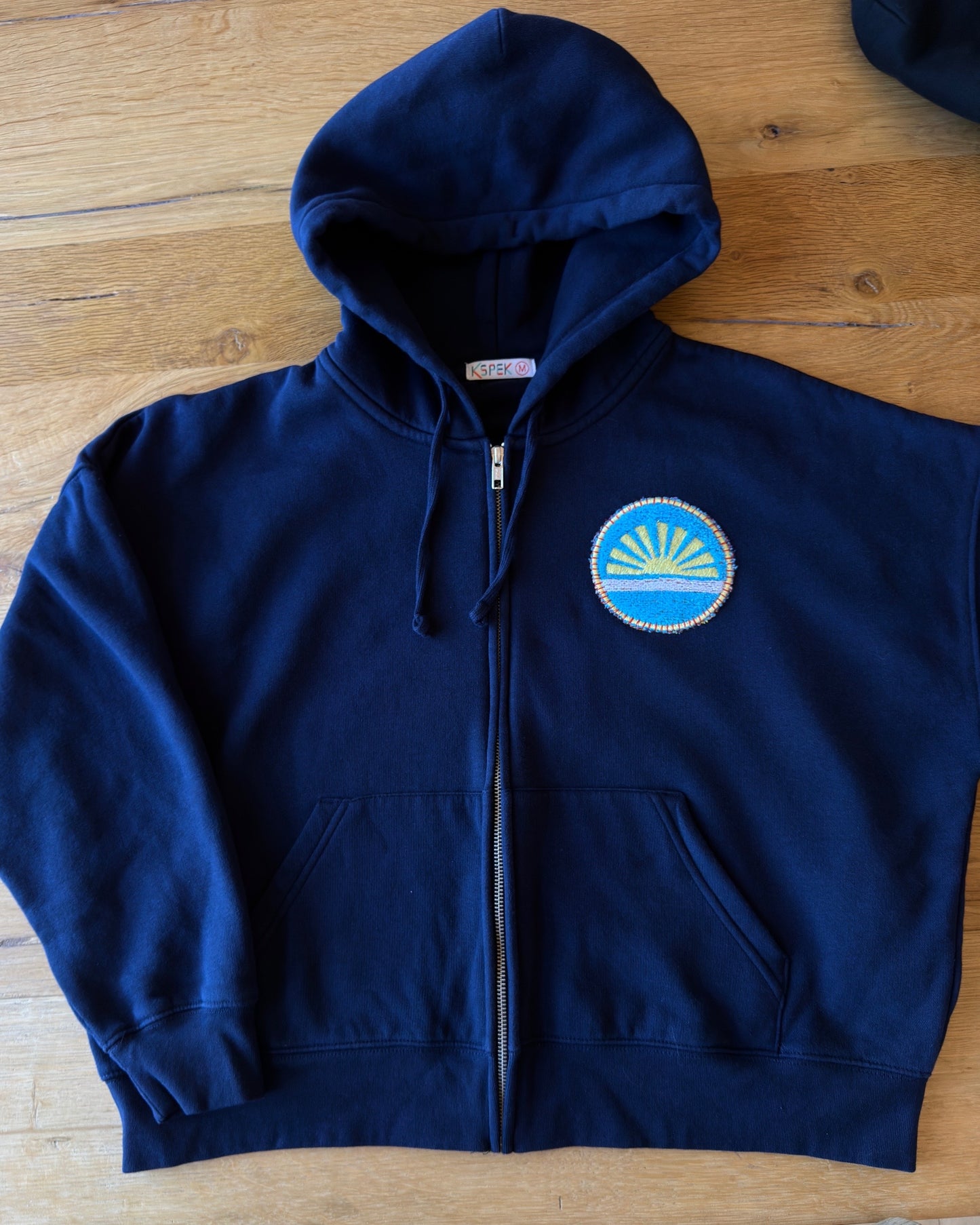 Medium Navy Making a Scene Zip Up Hoodie For Brette